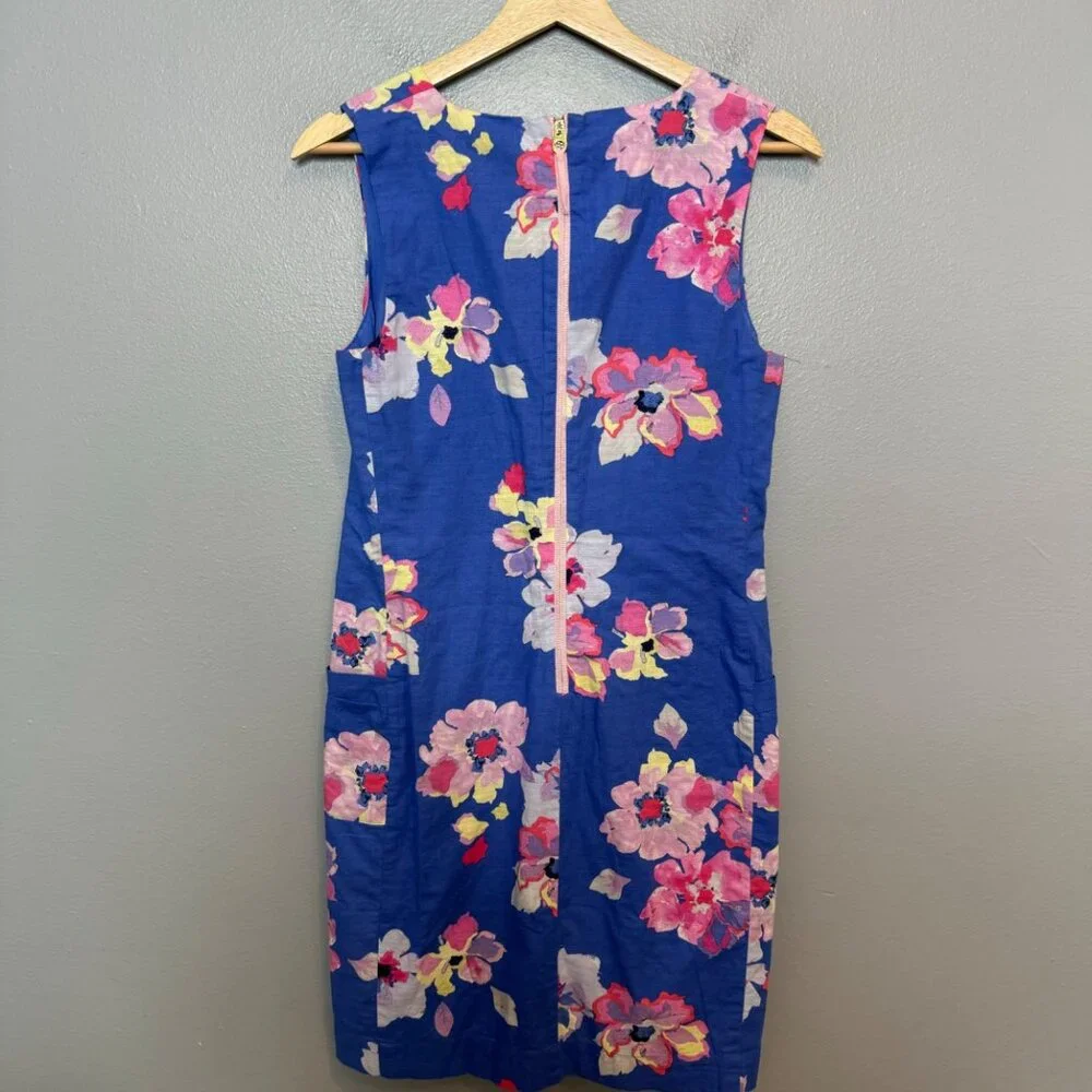 JOULES elayna linen blend floral shift dress size US 4 - Picture 6 of 7